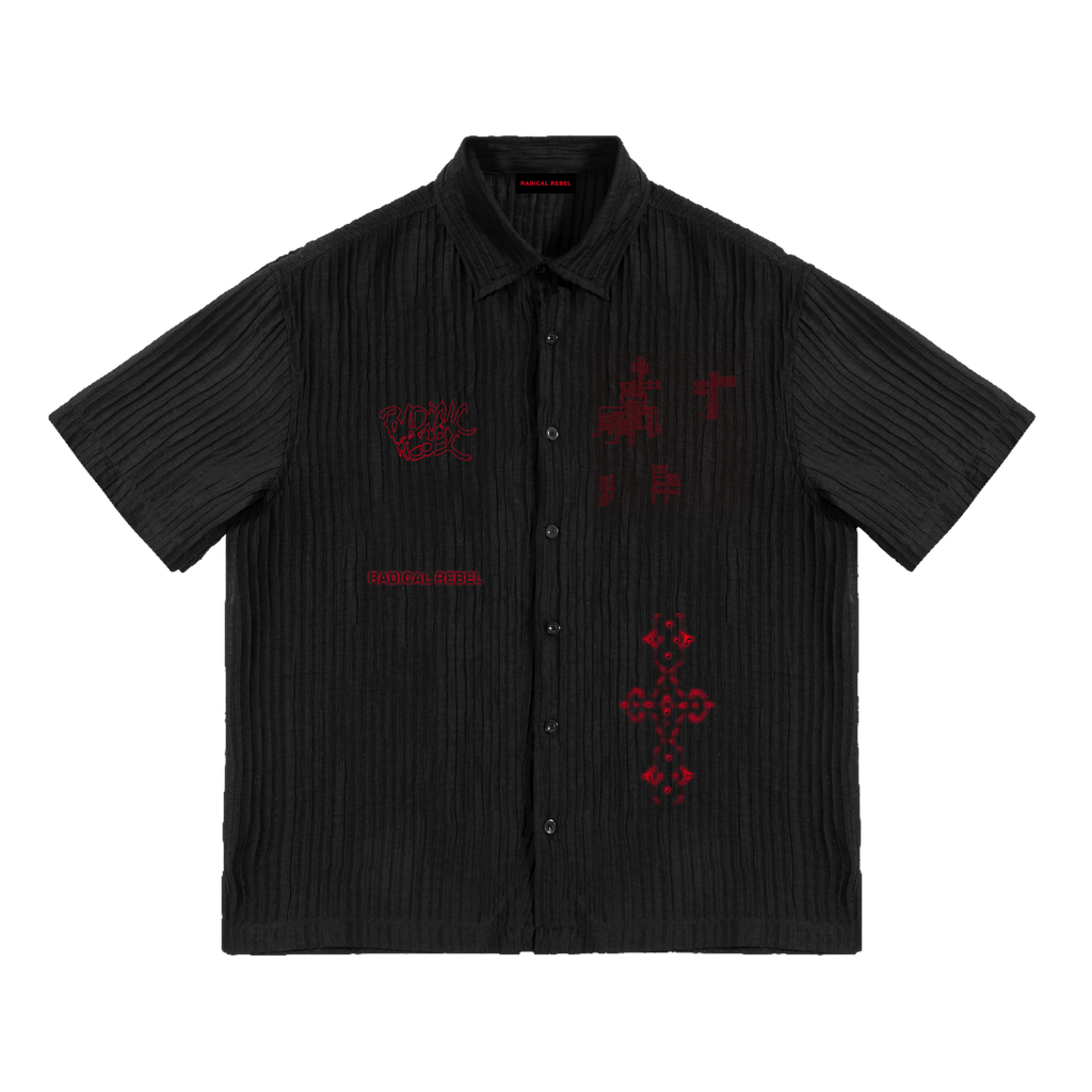 Radical | Red Neo Tribal | Textured Shirt - RADICAL REBEL