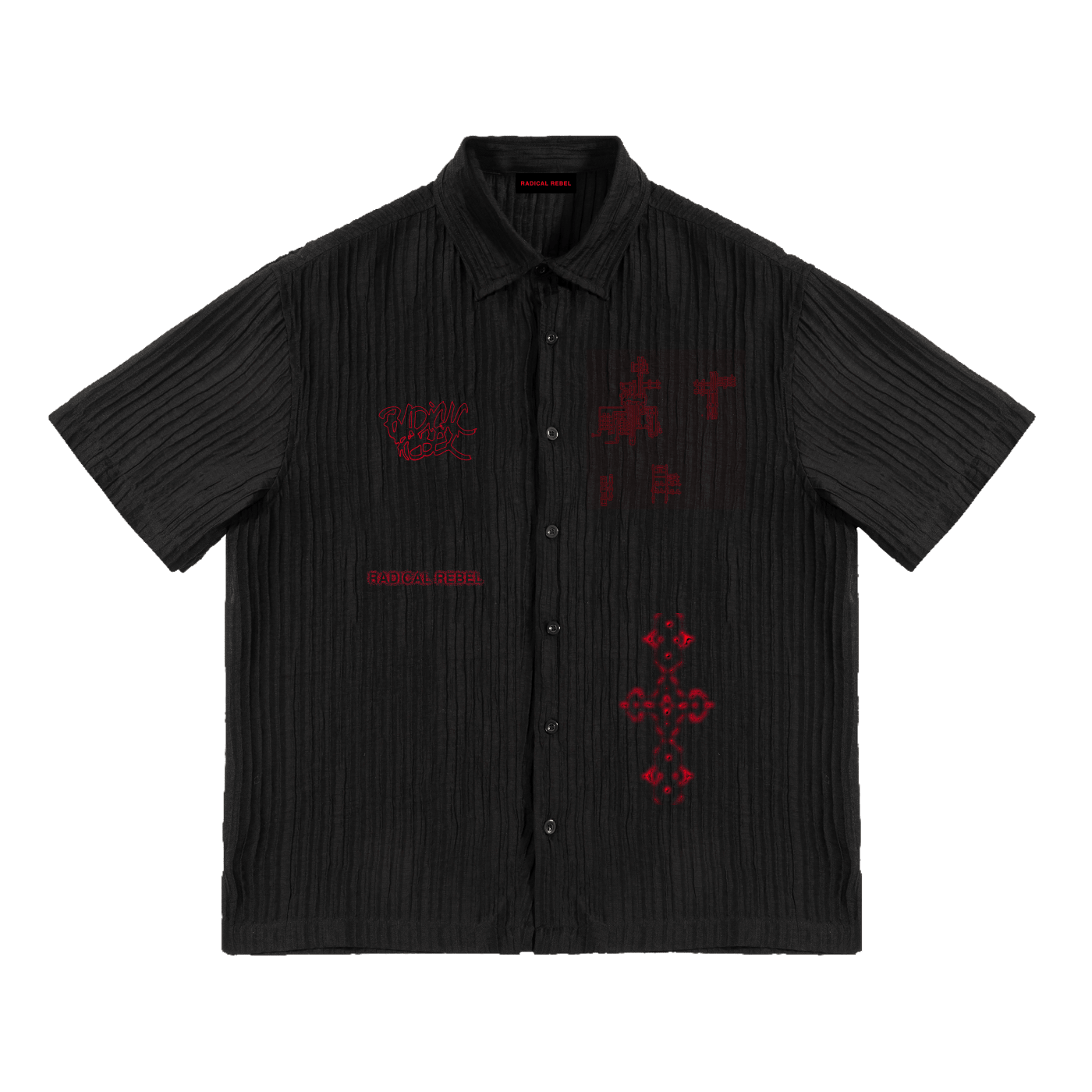 Radical | Red Neo Tribal | Textured Shirt - RADICAL REBEL